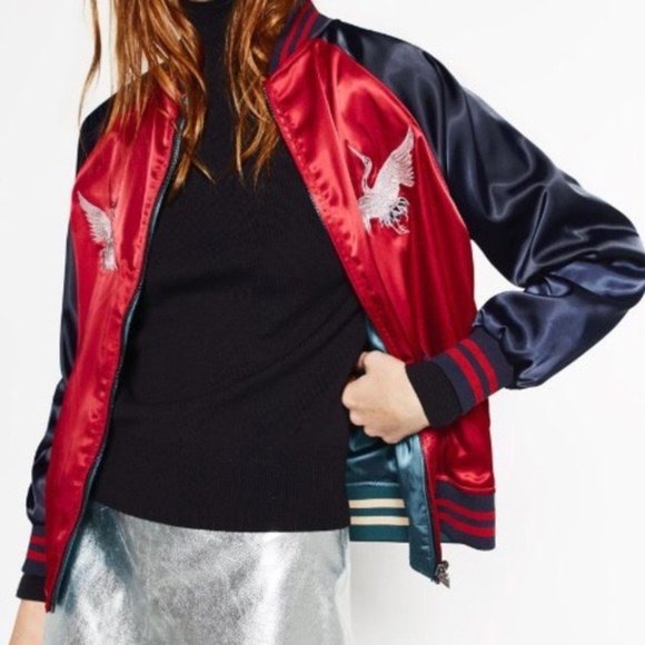 Zara | Reversible Embroidered Bomber Jacket - Picture 2 of 7